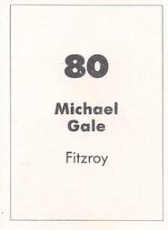 1990 Select AFL Stickers #80 Michael Gale Back